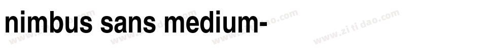 nimbus sans medium字体转换